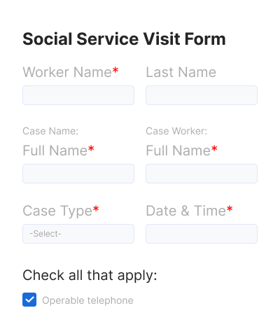 Social Service Home Visit Form